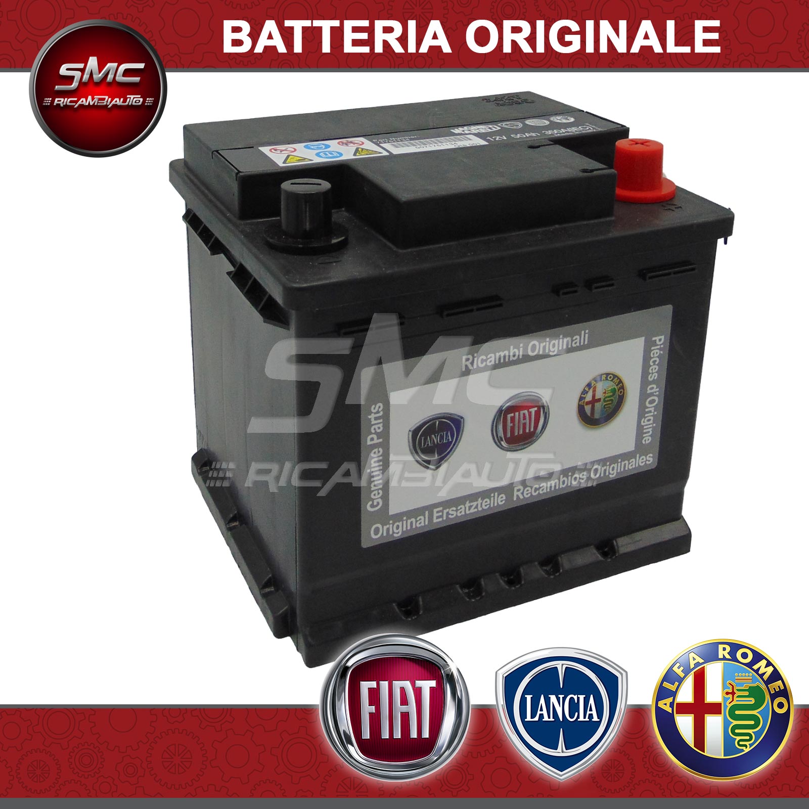 Batteria Fiat Ah A V Ricambi Auto Smc